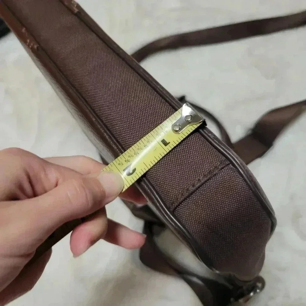 BOCONI BRYANT LEATHER SLEEVE BRIEFCASE LAPTOP TABLET DARK BROWN